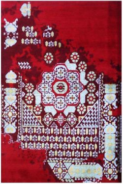 Imperfect Red Handmade Modern Carpet 