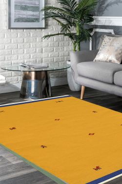 Yellow Magic Woolen Dhurrie