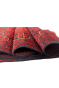 Maroon Motif Handknotted Afghan Wool Runner