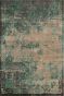 Forest Green Erased Handmade Modern Rug