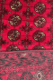 Dual Layered Red Afghani Mori Bokhara Handmade Rug