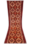 Dual Bokhara Pattern Cream Maroon Handmade Runner Rug
