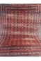 Rust Panel Bokhara Afghan Handmade Rug