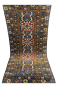 Single Panel Intricate Brown Handknotted Afghan Carpet