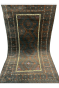 Dark Brown Self Embossed Afghan Handmade Carpet