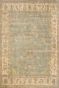 Sage Green Handknotted Oushak Pattern Rug
