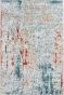 Teal Erased Modern Area Handknotted Rug