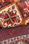 Dual Bokhara Pattern Cream Maroon Handmade Runner Rug