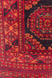 Rust Medieval Pattern Afghan Handmade Runner Rug