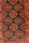Rust Medieval Pattern Afghan Handmade Runner Rug