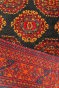 Rust Medieval Pattern Afghan Handmade Runner Rug