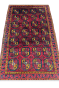 Maroon Multi-Bokhara Afghan Handknotted Rug