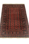 Red Ivory Panel Bokhara Handknotted Rug