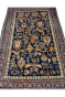 Royal Blue Pictorial Afghan Handmade Area Rug