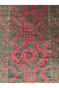 Maroon Black Afghan Handmade Runner Rug For Corridor