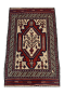 Ivory Maroon Low Pile Handmade Kilim Rug