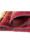 Rust Medieval Pattern Afghan Handmade Runner Rug