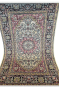 Lotus Medallion Kashan Handmade Wool Carpet