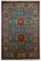 Turquoise Diamond Pure Silk Rug