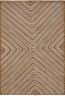 Corner Stripes Jute Handmade Rug