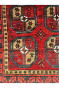 Maroon Multi-Bokhara Afghan Handknotted Rug