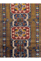 Single Panel Intricate Brown Handknotted Afghan Carpet