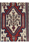 Ivory Maroon Low Pile Handmade Kilim Rug