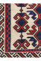 Ivory Maroon Curved Bokhara Handmade Carpet