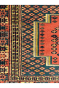 Triple Orange Medallion Handmade Afghan Carpet