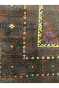 Dark Brown Self Embossed Afghan Handmade Carpet