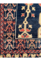 Fine Caucasian Design Blue Handknotted Afghani Rug