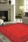 Red Bokhara Handknotted Wool Area Rug