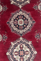 Triple Red Medallion Wool Handmade Area Rug