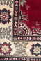 Triple Red Medallion Wool Handmade Area Rug