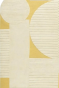 Yellow Ivory Geometric Shaped Handknotted Rug