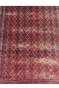 Rust Panel Bokhara Afghan Handmade Rug