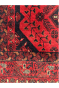 Dual Faced Bright Red Small Handknotted Afghan Rug