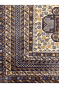 Four Motif Original Brown Afghani Hand Knotted Carpet