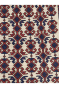 Ivory Maroon Curved Bokhara Handmade Carpet