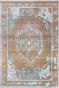 Pastel Brown Medallion Transitional Handmade Rug
