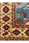 Topaz Blue Caucasian Afghani Handmade Carpet