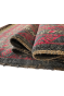 Maroon Black Afghan Handmade Runner Rug For Corridor