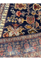 Royal Blue Pictorial Afghan Handmade Area Rug