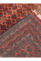 Rust Panel Bokhara Afghan Handmade Rug