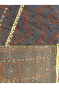 Dark Brown Self Embossed Afghan Handmade Carpet