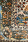 Pictorial Kashmir Wool Silk Handknotted Olive Carpet 