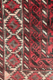 Rust Diamond Bokhara Design Uzbeki Handmade Rug