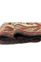 Ivory Maroon Curved Bokhara Handmade Carpet