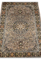 All over Ivory Black Kashan Handknotted Rug
