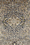 All over Ivory Black Kashan Handknotted Rug